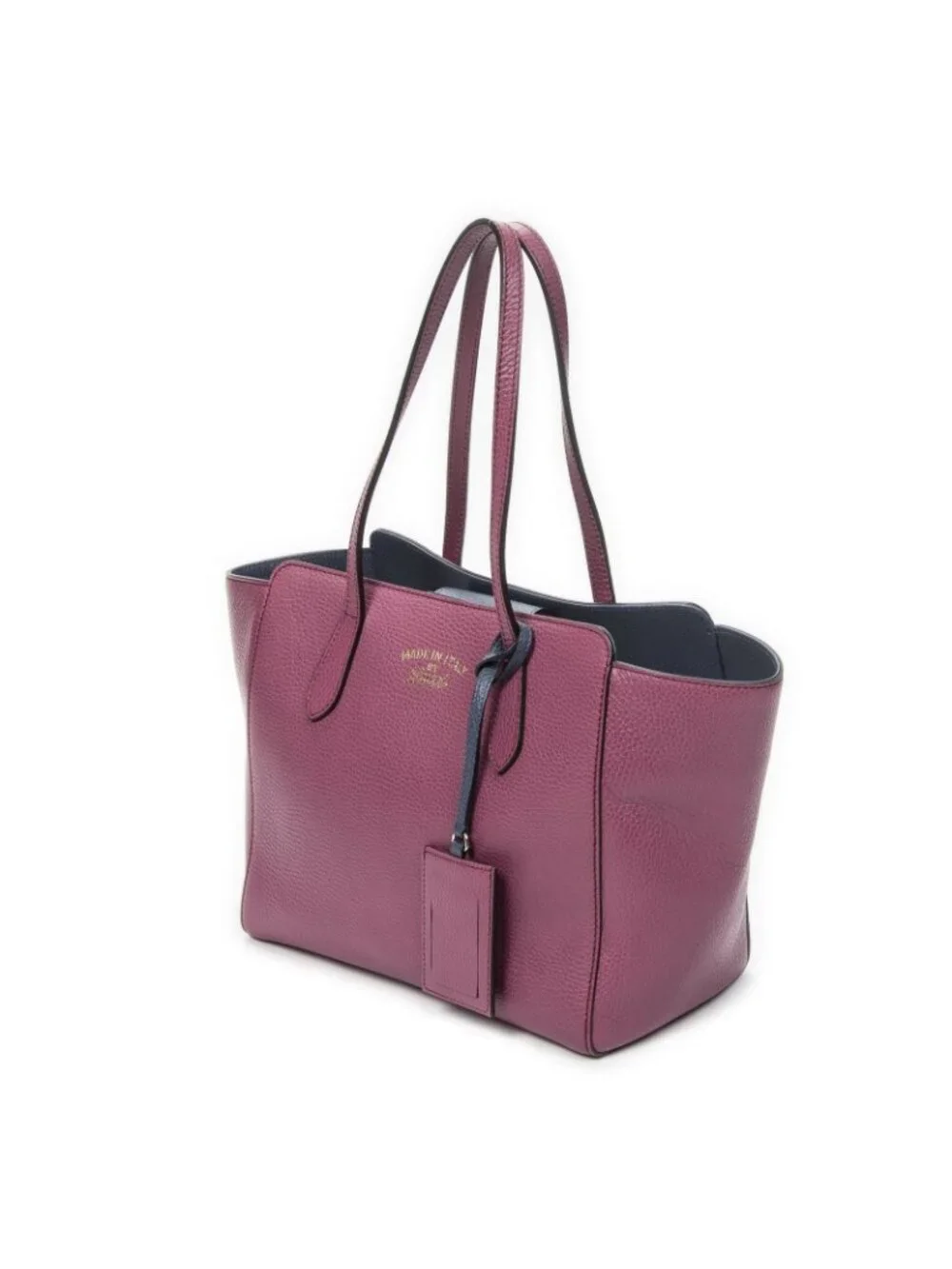 Gucci Small Swing Tote Purple Grain Calf Skin Leather